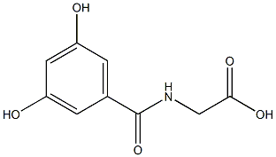 Glycine, N-(3,5-dihydroxybenzoyl)- Struktur