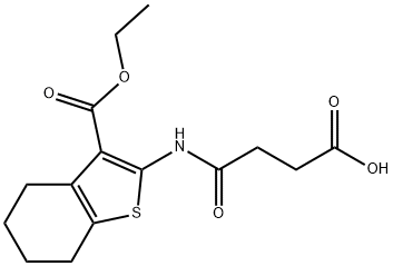 4-((3-(ethoxycarbonyl)-4,5,6,7-tetrahydrobenzo[b]thiophen-2-yl)amino)-4-oxobutanoic acid Struktur