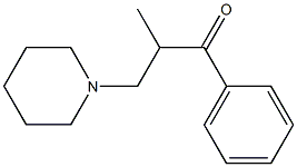 2-methyl-1-phenyl-3-(1-piperidyl)propan-1-one Struktur