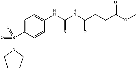 methyl 4-oxo-4-[({[4-(1-pyrrolidinylsulfonyl)phenyl]amino}carbonothioyl)amino]butanoate Struktur