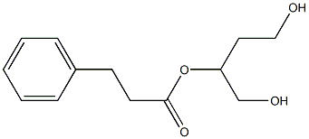 Benzenepropanoic acid, 3-hydroxy-1-(hydroxymethyl)propyl ester Struktur