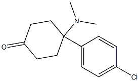 Cyclohexanone, 4-(4-chlorophenyl)-4-(dimethylamino)- Struktur