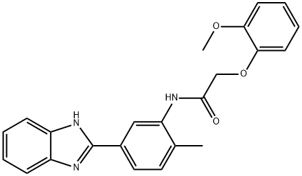 N-[5-(1H-benzimidazol-2-yl)-2-methylphenyl]-2-(2-methoxyphenoxy)acetamide Struktur