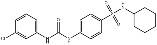 4-({[(3-chlorophenyl)amino]carbonyl}amino)-N-cyclohexylbenzenesulfonamide Struktur