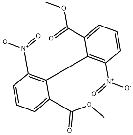 methyl 2-(2-methoxycarbonyl-6-nitro-phenyl)-3-nitro-benzoate Struktur