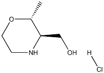 ((2R,3R)-2-Methylmorpholin-3-yl)methanol hydrochloride Struktur