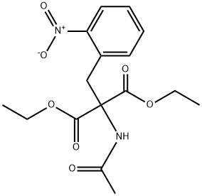 Propanedioic acid,2-(acetylamino)-2-[(2-nitrophenyl)methyl]-, 1,3-diethyl ester Struktur