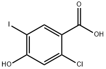 2-Chloro-4-hydroxy-5-iodo-benzoic acid Struktur