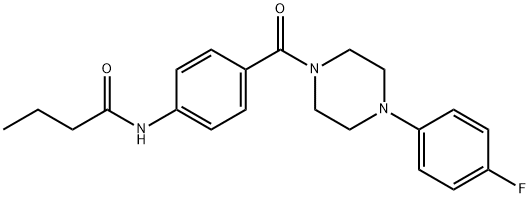 N-[4-[4-(4-fluorophenyl)piperazine-1-carbonyl]phenyl]butanamide Struktur