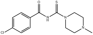 4-chloro-N-(4-methylpiperazine-1-carbothioyl)benzamide Struktur