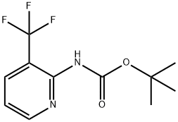 (3-Trifluoromethyl-pyridin-2-yl)-carbamic acid tert-butyl ester Struktur