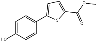 methyl 5-(4-hydroxyphenyl)thiophene-2-carboxylate Struktur