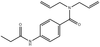 4-(propanoylamino)-N,N-bis(prop-2-enyl)benzamide Struktur