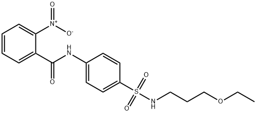 N-[4-(3-ethoxypropylsulfamoyl)phenyl]-2-nitrobenzamide Struktur