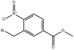 Benzoic acid, 3-(bromomethyl)-4-nitro-, methyl ester Struktur