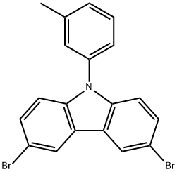 3,6-dibromo-9-m-methylphenyl -9H-carbazole Struktur