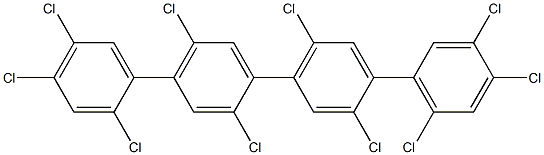 1,2,4-trichloro-5-[2,5-dichloro-4-[2,5-dichloro-4-(2,4,5-trichlorophenyl)phenyl]phenyl]benzene Struktur