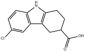 6-chloro-2,3,4,9-tetrahydro-1H-carbazole-3-carboxylic acid Struktur