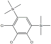 trimethyl-(2,3,4-trichloro-5-trimethylsilylphenyl)silane Struktur