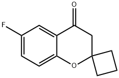 6-FLUOROSPIRO[CHROMAN-2,1-CYCLOBUTAN]-4-ONE Struktur