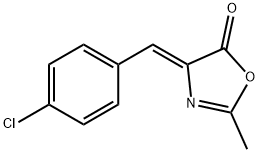 (Z)-4-(4-Chlorobenzylidene)-2-methyloxazol-5(4H)-one Struktur