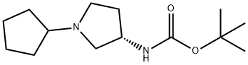 (S)-tert-Butyl 1-cyclopentylpyrrolidin-3-ylcarbamate Struktur