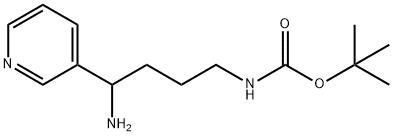 tert-butyl N-[4-amino-4-(pyridin-3-yl)butyl]carbamate Struktur