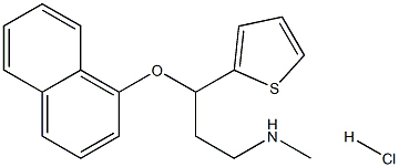 N-methyl-3-(naphthalen-1-yloxy)-3-(thiophen-2-yl)propan-1-amine hydrochloride Struktur