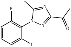 1-(1-(2,6-DIFLUOROPHENYL)-5-METHYL-1H-1,2,4-TRIAZOL-3-YL)ETHANONE Struktur