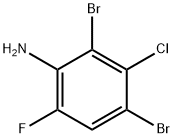 2,4-Dibromo-3-chloro-6-fluoroaniline Struktur