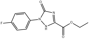 ETHYL 1-(4-FLUOROPHENYL)-5-OXO-2,5-DIHYDRO-1H-1,2,4-TRIAZOLE-3-CARBOXYLATE Struktur