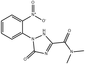 N,N-DIMETHYL-1-(2-NITROPHENYL)-5-OXO-2,5-DIHYDRO-1H-1,2,4-TRIAZOLE-3-CARBOXAMIDE Struktur