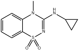 3-(CYCLOPROPYLAMINO)-4-METHYL-4H-BENZO[E][1,2,4]THIADIAZINE 1,1-DIOXIDE Struktur