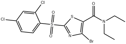 4-BROMO-2-((2,4-DICHLOROPHENYL)SULFONYL)-N,N-DIETHYLTHIAZOLE-5-CARBOXAMIDE Struktur