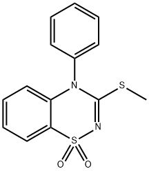 3-(METHYLTHIO)-4-PHENYL-4H-BENZO[E][1,2,4]THIADIAZINE 1,1-DIOXIDE Struktur