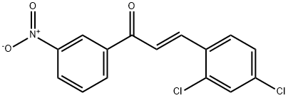 (2E)-3-(2,4-dichlorophenyl)-1-(3-nitrophenyl)prop-2-en-1-one Struktur