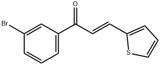 (2E)-1-(3-bromophenyl)-3-(thiophen-2-yl)prop-2-en-1-one Struktur