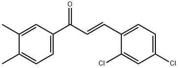 (2E)-3-(2,4-dichlorophenyl)-1-(3,4-dimethylphenyl)prop-2-en-1-one Struktur