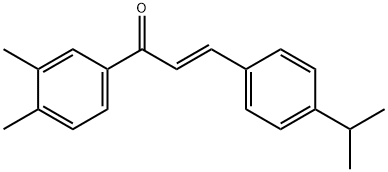 (2E)-1-(3,4-dimethylphenyl)-3-[4-(propan-2-yl)phenyl]prop-2-en-1-one Struktur