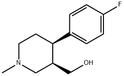 3-Piperidinemethanol, 4-(4-fluorophenyl)-1-methyl-, (3R,4R)- Struktur