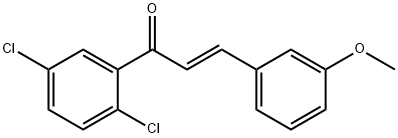 (2E)-1-(2,5-dichlorophenyl)-3-(3-methoxyphenyl)prop-2-en-1-one Struktur