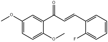 (2E)-1-(2,5-dimethoxyphenyl)-3-(2-fluorophenyl)prop-2-en-1-one Struktur