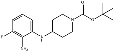 tert-Butyl 4-(2-amino-3-fluorophenylamino)piperidine-1-carboxylate Struktur