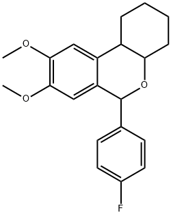 6-(4-Fluoro-phenyl)-8,9-dimethoxy-1,2,3,4,6,10b-hexahydro-4aH-benzo[c]chromene Struktur