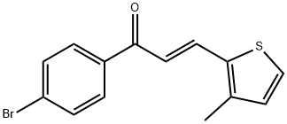 (2E)-1-(4-bromophenyl)-3-(3-methylthiophen-2-yl)prop-2-en-1-one Struktur