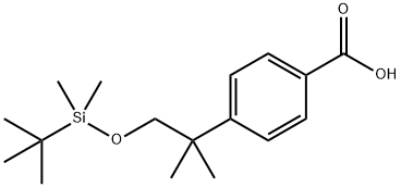 4-(1-((Tert-Butyldimethylsilyl)Oxy)-2-Methylpropan-2-Yl)Benzoic Acid Struktur