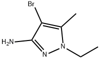 4-bromo-1-ethyl-5-methyl-1H-pyrazol-3-amine Struktur