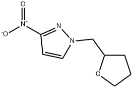 3-nitro-1-[(oxolan-2-yl)methyl]-1H-pyrazole Struktur