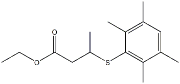 Butanoic acid,3-[(2,3,5,6-tetramethylphenyl)thio]-, ethyl ester Struktur