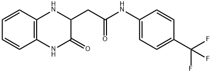 2-(3-oxo-1,2,3,4-tetrahydroquinoxalin-2-yl)-N-(4-(trifluoromethyl)phenyl)acetamide Struktur